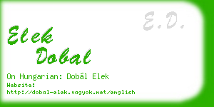 elek dobal business card